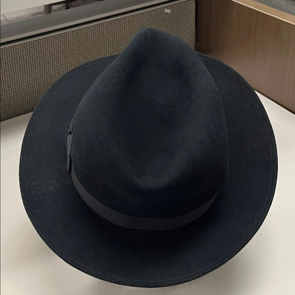 Bailey Co Black Wool Fedora Hat size XL
